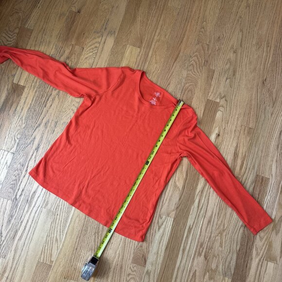 ST. JOHN'S BAY Essential Tee Womens Long Sleeve Orange XL - Picture 14 of 15